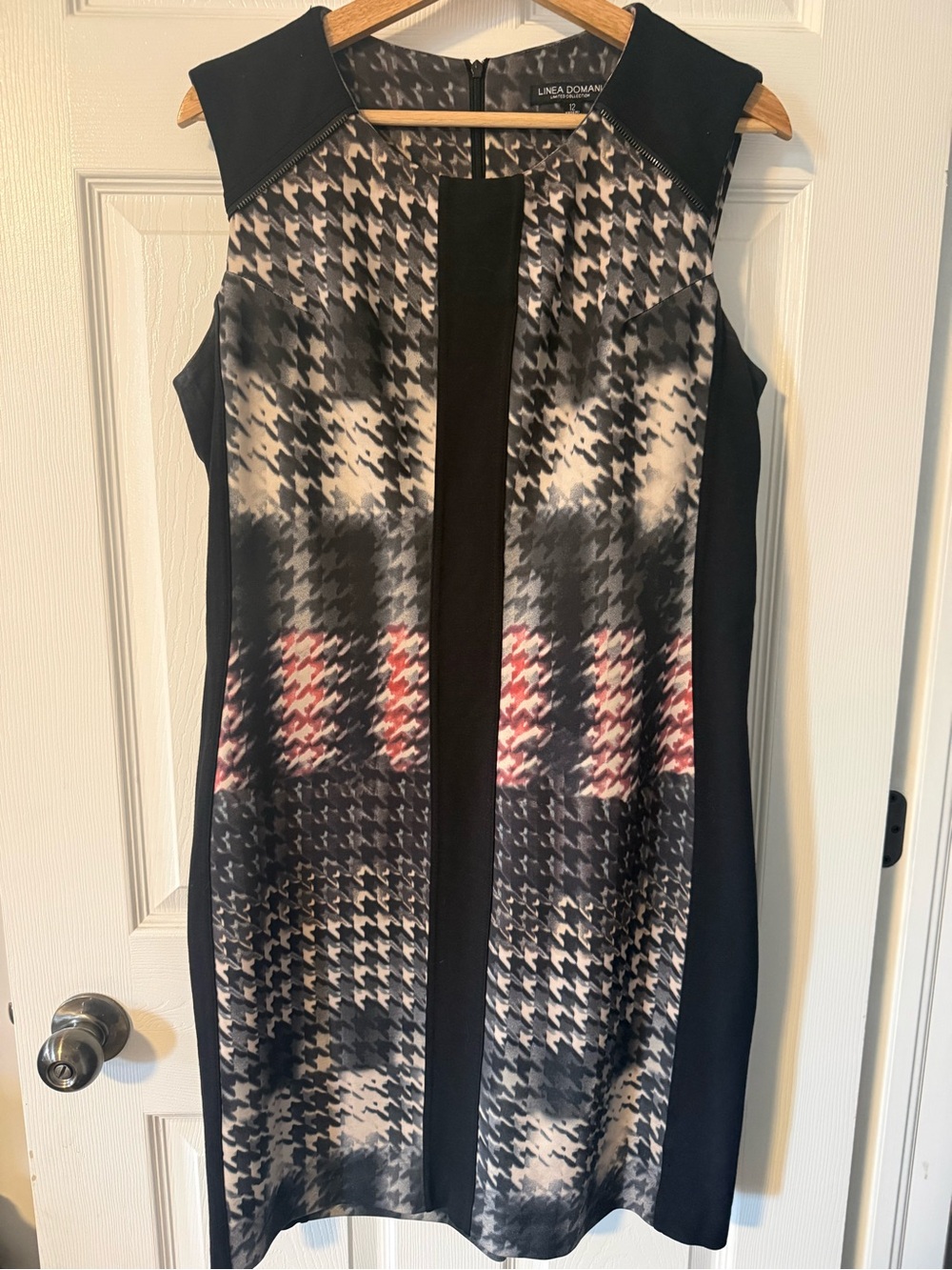 LINDA DOMANI VINTAGE PRINT SHIFT DRESS SZ 12